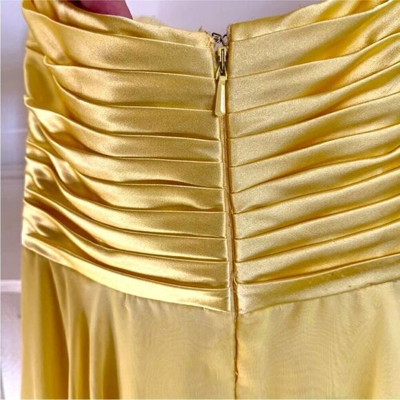 Sherri Hill Yellow Beaded Short Dress Size 8 - Picture 6 of 8